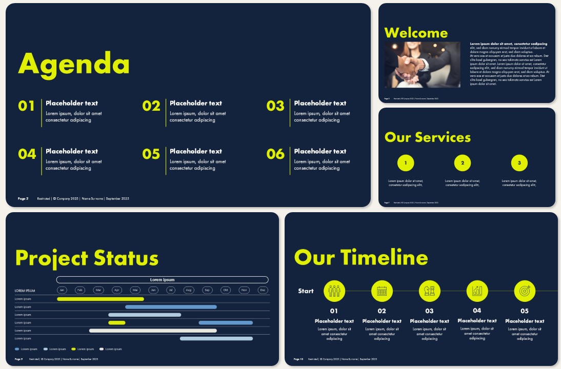 Modern Corporate Slide Deck Design